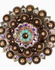 Copper Topaz - Turquoise - AB - Crystal Conchos Sizes from 1"-3" and Buckles