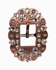 Copper Clear Crystal Conchos Sizes from 1"-3" and Buckles