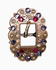 Copper Fuchsia - AB - Lilac Crystal Conchos Sizes from 1"-3" and Buckles