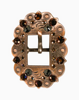 Copper Jet - Champagne - Topaz - Crystal Conchos Sizes from 1"-3" and Buckles