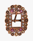 Copper Pink - AB - Champagne - Crystal Conchos Sizes from 1"-3" and Buckles