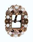 Copper Topaz - AB - Pearl - Crystal Conchos Sizes from 1"-3" and Buckles
