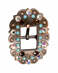 Copper Topaz - Turquoise - AB - Crystal Conchos Sizes from 1"-3" and Buckles