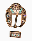 Copper Topaz - Turquoise - AB - Crystal Conchos Sizes from 1"-3" and Buckles