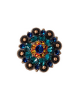 Copper Capri - Fire Opal - Teal - Crystal Conchos Sizes from 1"-3" and Buckles