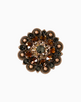 Copper Jet - Champagne - Topaz - Crystal Conchos Sizes from 1"-3" and Buckles
