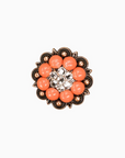 Copper Coral - Clear Crystal Conchos Sizes from 1"-3" and Buckles