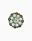 Copper Turquoise - Clear - Crystal Conchos Sizes from 1"- 3" and Buckles