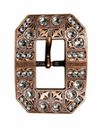 Copper Clear Crystal Conchos Sizes from 1"-3" and Buckles