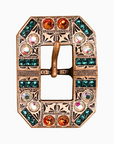 Copper Fire Opal - Teal - AB Crystal Conchos Sizes from 1"-3" and Buckles