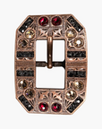 Copper Ruby - Jet - Champagne - Crystal Conchos Sizes from 1"-3" and Buckles