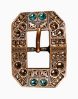 Copper Teal - Champagne - Topaz - Crystal Conchos Sizes from 1"-3" and Buckles