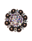 Copper AB Crystal Conchos Sizes from 1"-3" and Buckles