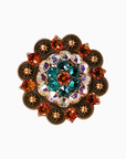 Copper Fire Opal - Teal - AB Crystal Conchos Sizes from 1"-3" and Buckles