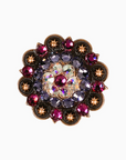 Copper Fuchsia - AB - Lilac Crystal Conchos Sizes from 1"-3" and Buckles