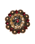 Copper Ruby - Jet - Champagne - Crystal Conchos Sizes from 1"-3" and Buckles