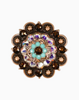 Copper Topaz - Turquoise - AB - Crystal Conchos Sizes from 1"-3" and Buckles