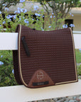 European Cotton Dressage Saddle Pad - Chocolate