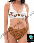 Yeehaw Tooled Leather Print Bikini