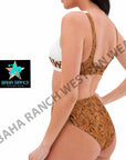 Yeehaw Tooled Leather Print Bikini