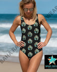 Yeehaw Black Naja One Piece Swimsuit