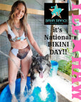 Yeehaw Brown Cow Print Bikini