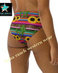 Yeehaw Sunflower Serape Cactus Bikini Bottom