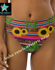 Yeehaw Sunflower Serape Cactus Bikini Bottom