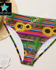Yeehaw Sunflower Serape Cactus Bikini Bottom