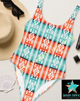 Yeehaw Aztec Print One-Piece Swimsuit