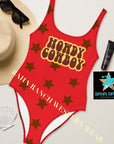Yeehaw Howdy Cowboy One-Piece Swimsuit