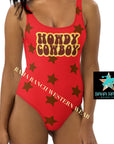 Yeehaw Howdy Cowboy One-Piece Swimsuit