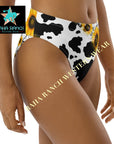 Yeehaw Cow Print Sunflower Bikini Bottom