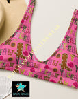 Yeehaw Pink Yeehaw Bikini Top