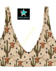Yeehaw Longhorn Ranch Cactus Bikini