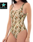 Yeehaw Longhorn Ranch Cactus One-Piece Swimsuit