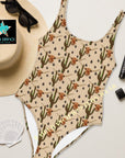 Yeehaw Longhorn Ranch Cactus One-Piece Swimsuit