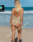 Yeehaw Longhorn Ranch Cactus One-Piece Swimsuit