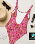 Yeehaw Pink Yeehaw One-Piece Swimsuit