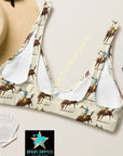 Yeehaw Vintage Rodeo Cowboy Bikini Top Size Medium Ready to ship