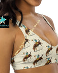 Yeehaw Vintage Rodeo Cowboy Bikini Top