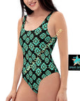Yeehaw Turquoise Aztec One-Piece Swimsuit