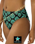 Yeehaw Turquoise Aztec Bikini Bottom
