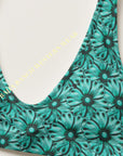 Yeehaw Turquoise Floral Leather Print Bikini