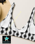 Yeehaw White Aztec Bikini Top