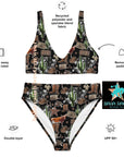 Yeehaw Cowboy Collage Bikini