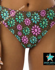 Yeehaw Pink Turquoise Cowgirl Bikini Bottom
