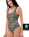 Yeehaw Pink Turquoise Cowgirl One-Piece Swimsuit