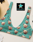 Yeehaw Highland Cow Bikini Top