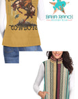 How Bout Them Cowboys Serape Women's Western Puffy Vest